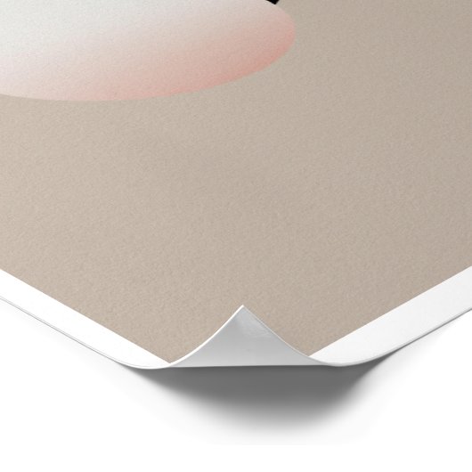 AI生成抽象芸術アートミニマリストニュートラル ポスター (角)