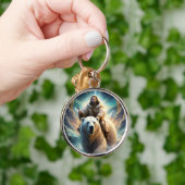 (AI生成)シロクマのイエス キーホルダー (手)