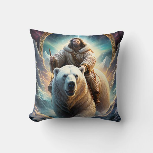 （AI生成）シロクマのイエス クッション (正面)