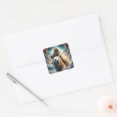 (AI生成)シロクマのイエス スクエアシール (封筒)