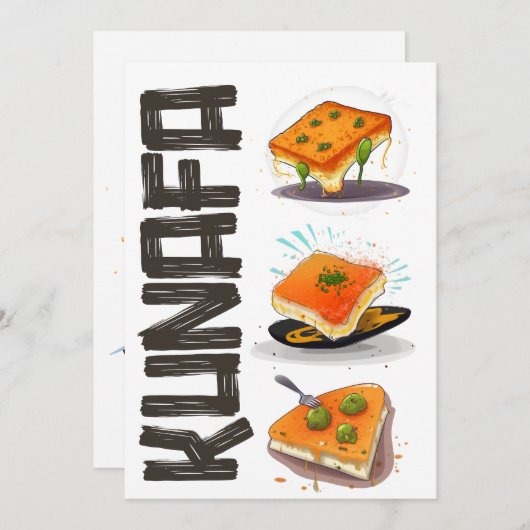 AI生成Knafehクナファクナフェー – كنافة 招待状 (正面/裏面)