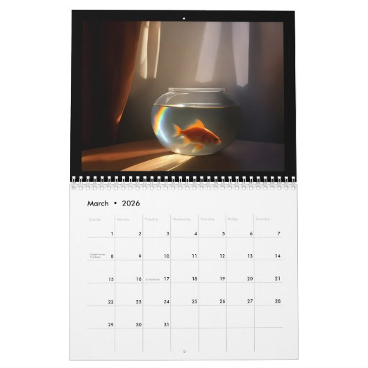 AI瞑想 カレンダー (3月 2026)