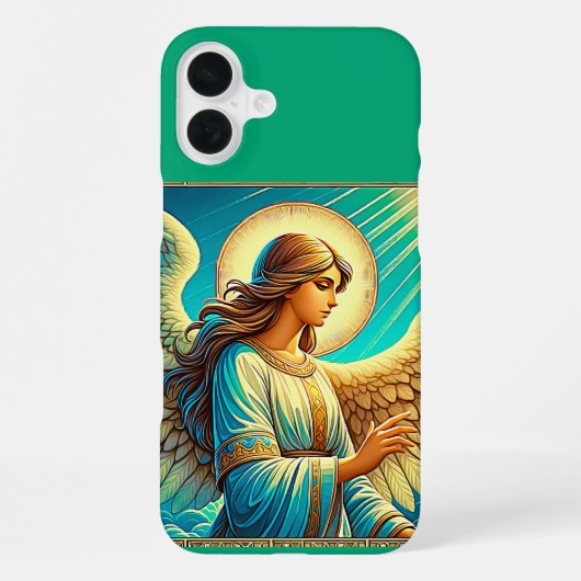 AI美しいエンジェル表現主義効果 iPhoneケース (裏面)