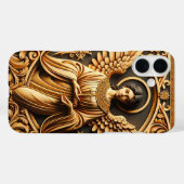 AI美しい木彫り天使 Case-Mate iPhoneケース (裏面 (横))