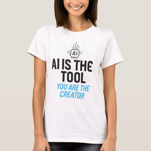 AI美的創造主：抽象芸術共創デジタル Tシャツ (正面)