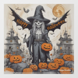 AI翼スケルトンハロウィーンウィンドウの固定デカール ウィンドウサイン