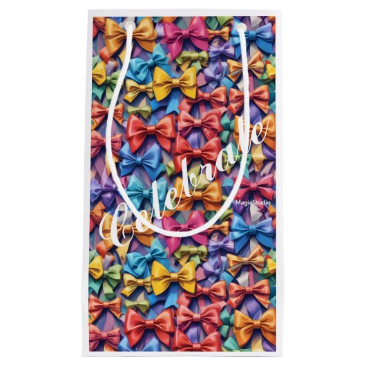 AI色祝数々の弓パターン抱き枕 スモールペーパーバッグ (正面)