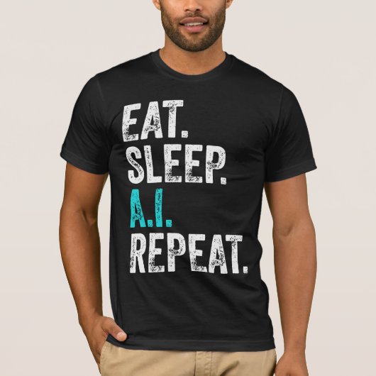 AI食べリプレートのスリープ Tシャツ (正面)