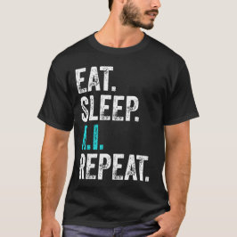 AI食べリプレートのスリープ Tシャツ