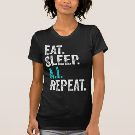 AI食べリプレートのスリープ Tシャツ