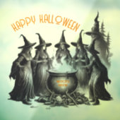 AI魔女のブリューハロウィンウィンドウロックデカール ウィンドウサイン (シート3)