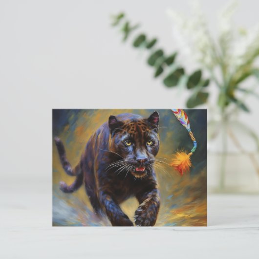 AI黒猫 ポストカード (スタンド正面)