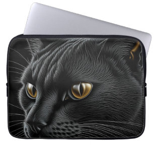 AI黒猫(黄色い目) ラップトップスリーブ