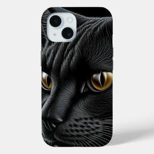 AI黒猫(黄色い目) iPhone 15ケース