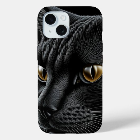 AI黒猫（黄色い目） Case-Mate iPhoneケース (裏面)
