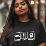 AI おもしろいプロンプトTシャツ | 白黒ロボ食べット Tシャツ<br><div class="desc">コードライフを生きるプロンプトエンジニアのためにおもしろい、このAIをテーマにしたTシャツは、レトロなアイコンスタイルにはっきりした食べSleep,  ,  Promptの白いグラフィックを備えている。あなたはモデルをトレーニングするか、単に開発モードでバイビングするかにかかわらず、この黒いティーはコーダ、チャットボットファン、およびAIおたくに最適である。技術の愛素晴らし者、ソフトウェオタク系のアのエンジニア、またはGPTや大規模な言語モデルに取り付かれている人のためのソフトウェアの贈り物。複数のサイズとスタイルで利用可能 – 次のプロンプトの前に1つを取得する – トスン！</div>