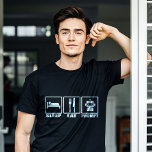 AI おもしろいプロンプトTシャツ | 白黒ロボ食べット Tシャツ<br><div class="desc">コードライフを生きるプロンプトエンジニアのためにおもしろい、このAIをテーマにしたTシャツは、レトロなアイコンスタイルにはっきりした食べSleep,  ,  Promptの白いグラフィックを備えている。あなたはモデルをトレーニングするか、単に開発モードでバイビングするかにかかわらず、この黒いティーはコーダ、チャットボットファン、およびAIおたくに最適である。技術の愛素晴らし者、ソフトウェオタク系のアのエンジニア、またはGPTや大規模な言語モデルに取り付かれている人のためのソフトウェアの贈り物。複数のサイズとスタイルで利用可能 – 次のプロンプトの前に1つを取得する – トスン！</div>