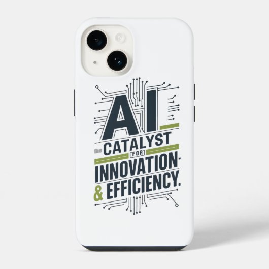 AI – イノベーションと効率性の触媒 iPhoneケース (裏面)