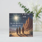 AI ダウンロード可能 賢い人々を彼を求めるために招待するカード 招待状 (スタンド正面)