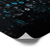 Ai – テクノロジー – コーディング・モノグラム – デルタ・ポスター ポスター (角)