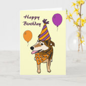 AI – ポーおもしろいプ誕生日カード カード (黄色い花)