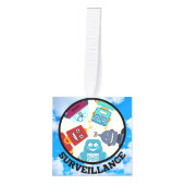 AI （人工知能） – 監視 キューブオーナメント (正面)