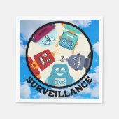 AI （人工知能） – 監視 スタンダードカクテルナプキン (正面)