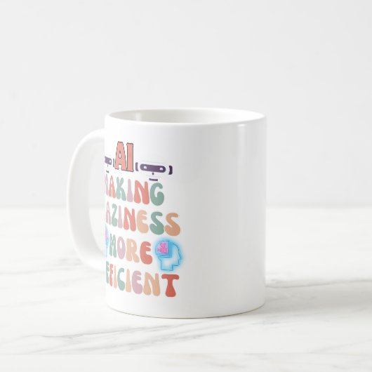 AI – 怠け癖の効率化 コーヒーマグカップ (正面左)