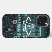 Ai – 技術 – コーディング・モノグラム – 文字A iPhoneケース (裏面横)