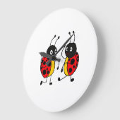 AI-踊りラディバグズウォールクロック ラージ壁時計 (傾斜)