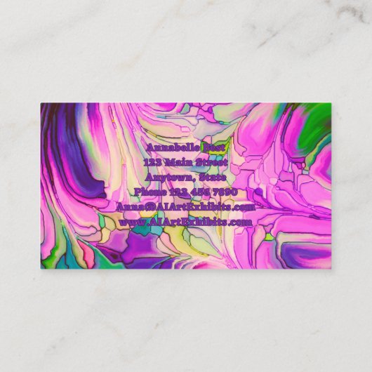 AI Artが名刺を両面で展示 名刺 (裏面)