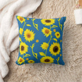 AI Artひまわり クッション (ブランケット)