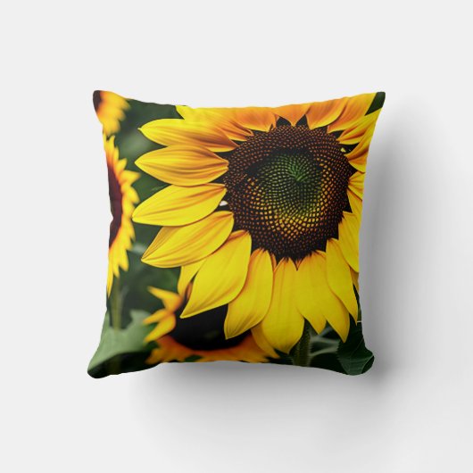 AI Artひまわり クッション (裏面)