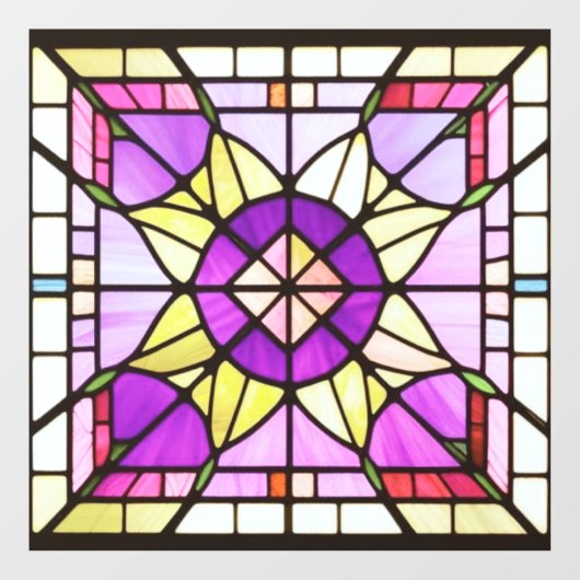 AI Artステンドグラス窓の貼り付け ウィンドウサイン (シート)