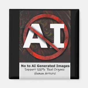 AI 'Art'生成イメージボタンにNoと答える マグネット