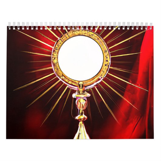 AI Art 賛美 Sacramentホストin a Monstrance 1 カレンダー (カバー)