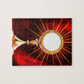 AI Art 賛美 Sacramentホストin a Monstrance 1 ジグソーパズル (横)
