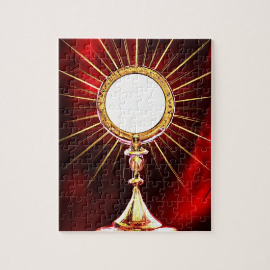 AI Art 賛美 Sacramentホストin a Monstrance 1 ジグソーパズル (縦)