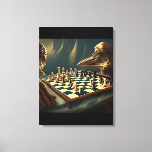AI Art Chessの2023遊年 キャンバスプリント (正面)