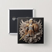 "AI Art Decoration,Fantasy Art,Sculpture-style Art 缶バッジ (正面&裏面)