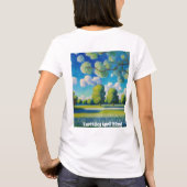 AI Art Earth Day女性基本Tシャツ Tシャツ (裏面)
