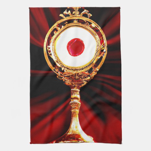 AI Art of a Eucharistic Miracle キッチンタオル (縦)