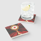 AI Art of a Eucharistic Miracle ストーンコースター (横)