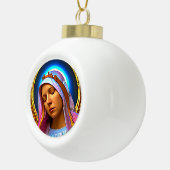 AI Art of The Blessed Virgin Mary セラミックボールオーナメント (右)