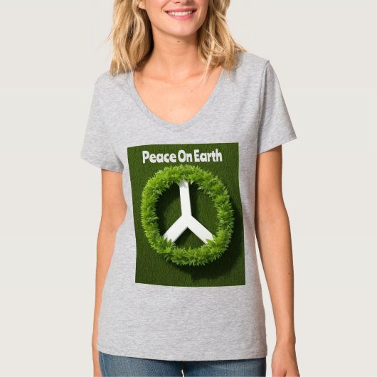 AI Art Peace On Earth Tシャツ (正面)