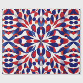 AI Art Red White & Blue Patriotic American Pattern ラッピングペーパー (フラット)
