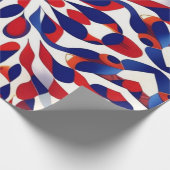 AI Art Red White & Blue Patriotic American Pattern ラッピングペーパー (角)
