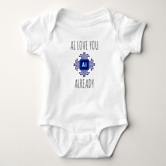 ai Baby, ai baby gift, artificial intelligence ベビーボディスーツ (正面)