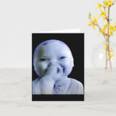 Ai Baby You Swear Meme Funny Laughing Baby Meme Br カード (黄色い花)