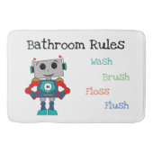 AI-Botロボット浴室ルールマット子供へ バスマット (正面)